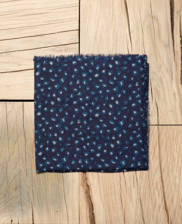 Printed wool scarf Green