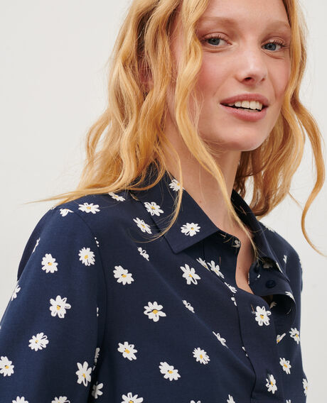Silky printed shirt 0694 daisy 3sbl243v09