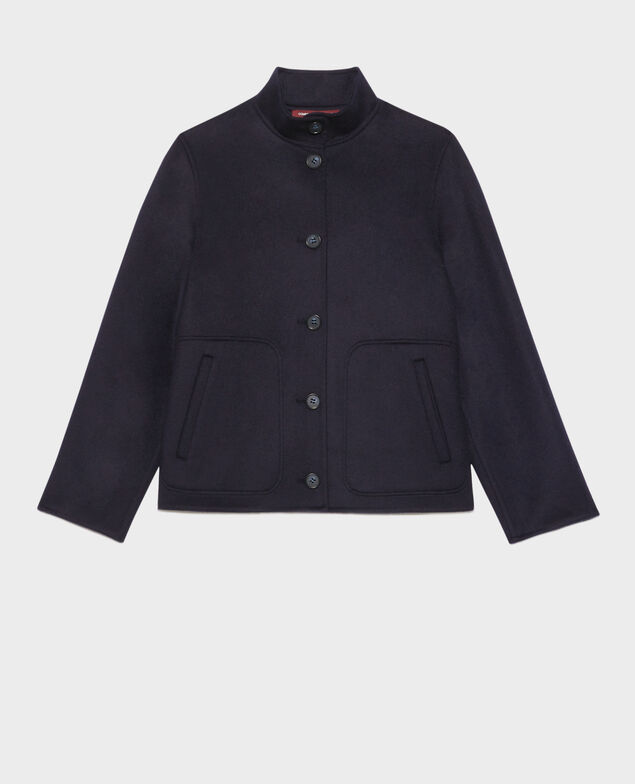 Double-sided wool and cashmere jacket 7012c 69 navy