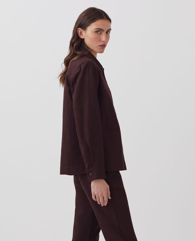 Workwear jacket J790 chocolate plum