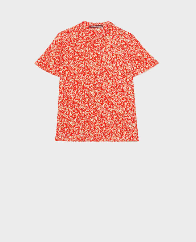 Short-sleeve fluid blouse 101 print red