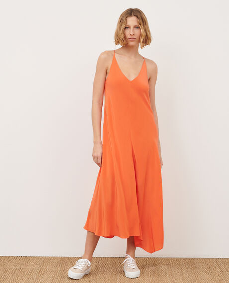 Silky asymmetric dress 0250 tiger lily orange 3sdr294v02