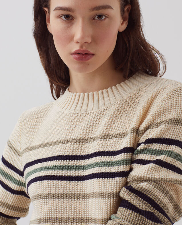 Round neck cotton jumper H301 st albore terre