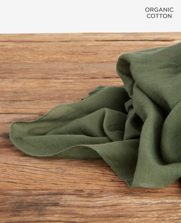Cotton scarf Laurel green
