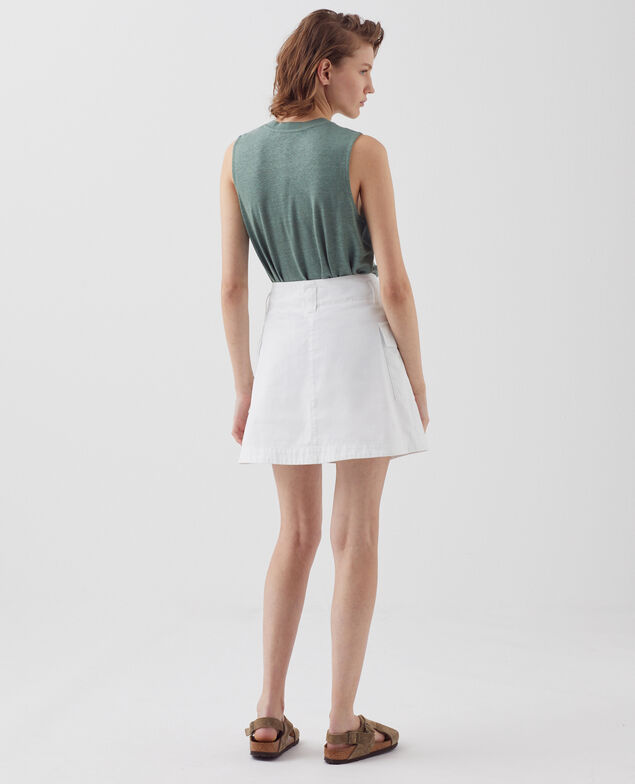 Cargo mini skirt H001 brillant white