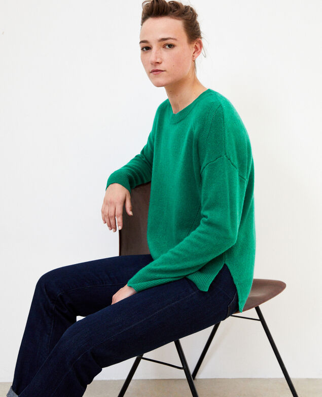 Cashmere jumper Ultra green