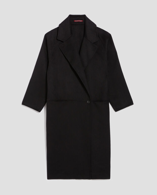 Double-sided long coat H091 black beauty