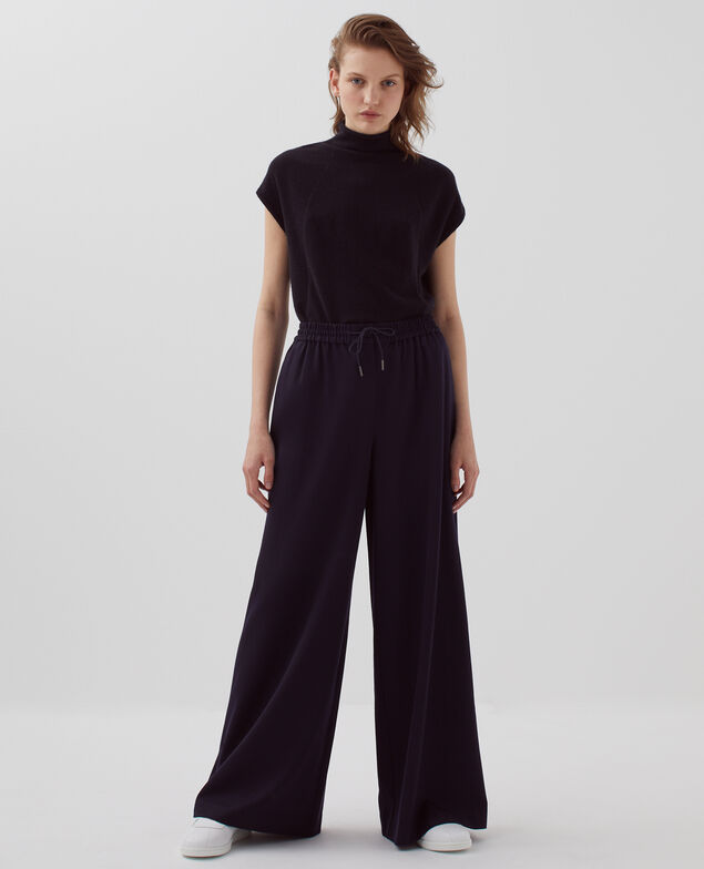 YVONNE - Pleated wide leg trousers H695 night sky