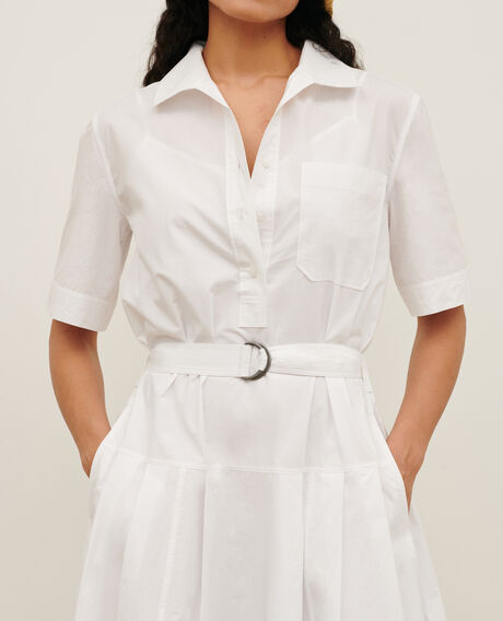 Cotton midi dress 0007 white 3sdr041c12