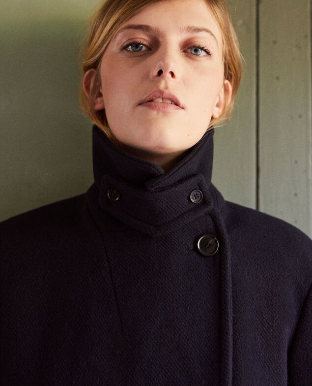 Double-breasted pea coat Dark navy