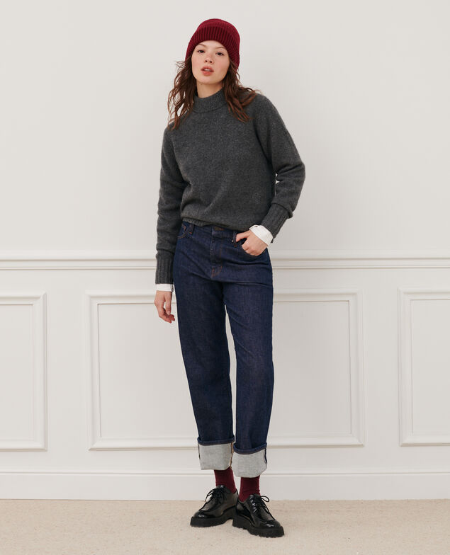 Cashmere high-neck jumper 8835 05 gray