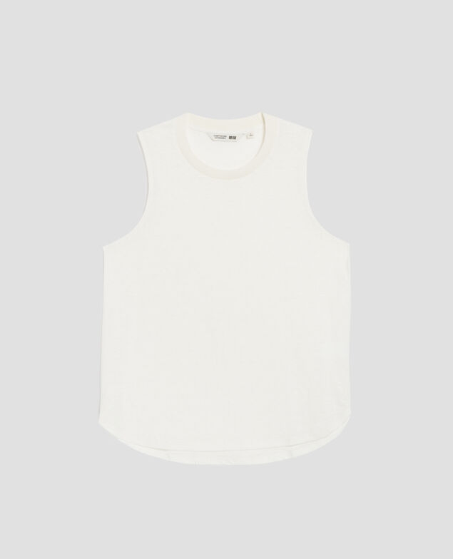 MARCELLE - Linen tank top H001 brillant white