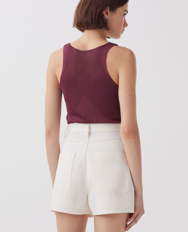 Pleated shorts H003 white