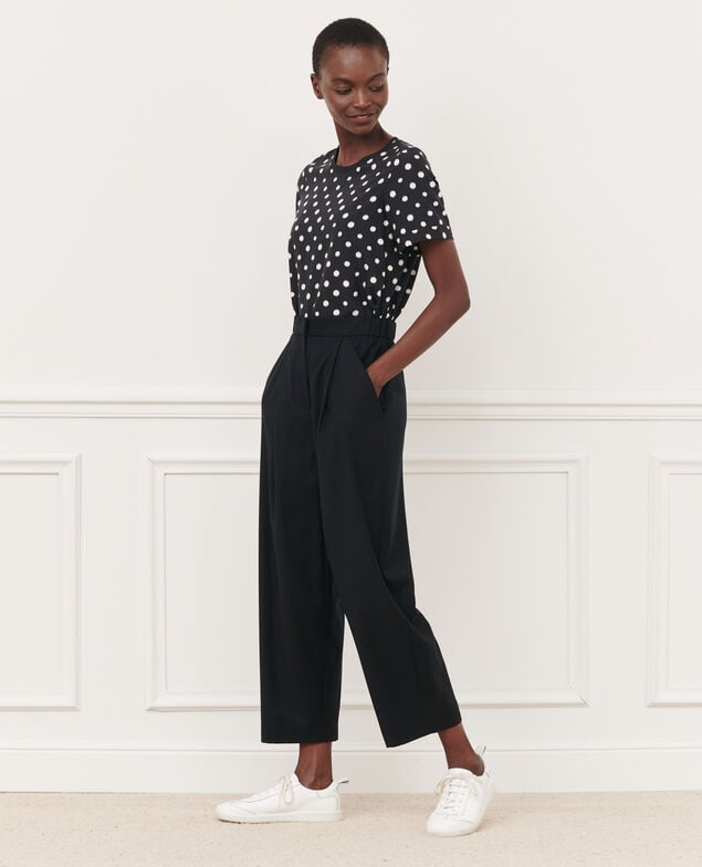 Polka dot print t-shirt 95 print black