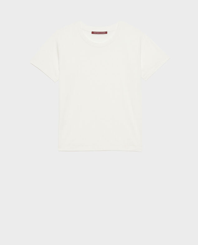 Loose round neck t-shirt Cloud dancer