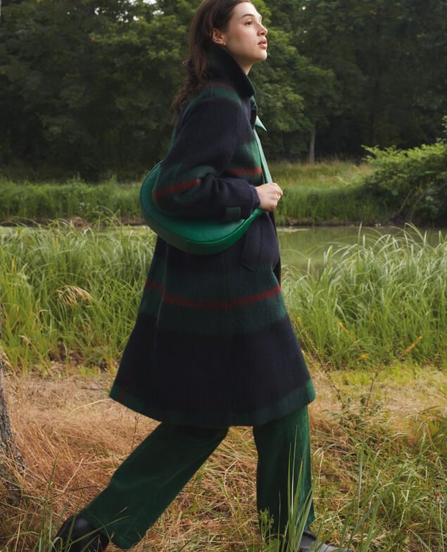 Long wool blend coat