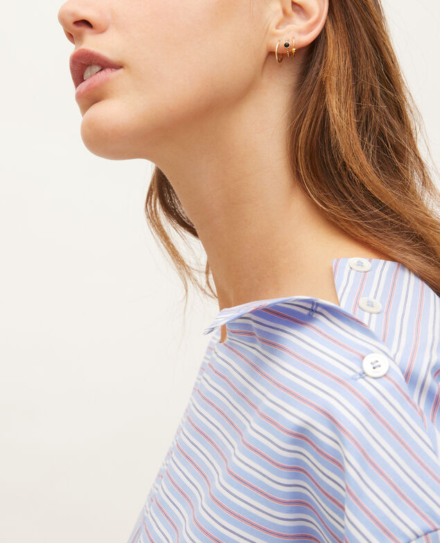 Striped oversize blouse Popeline stripes