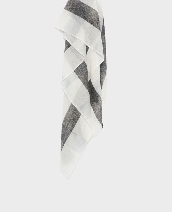 Cashmere scarf A093 BLACK CHECK