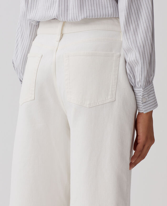 EMY - Wide cropped jeans H003 white