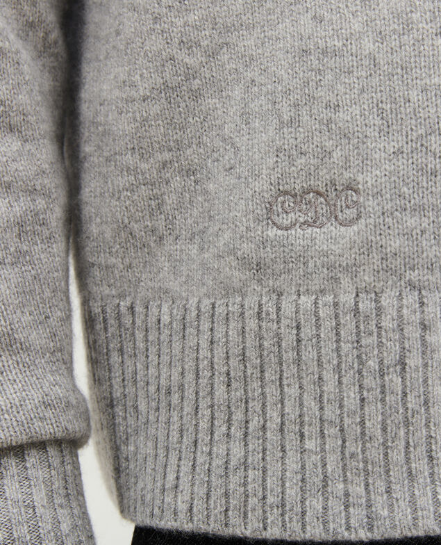 Cashmere boatneck jumper Light grey melange