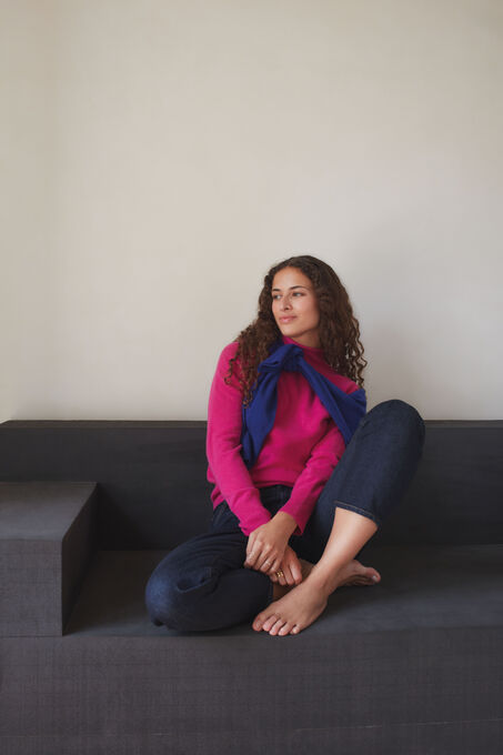Cashmere jumper A122 BERRY PINK