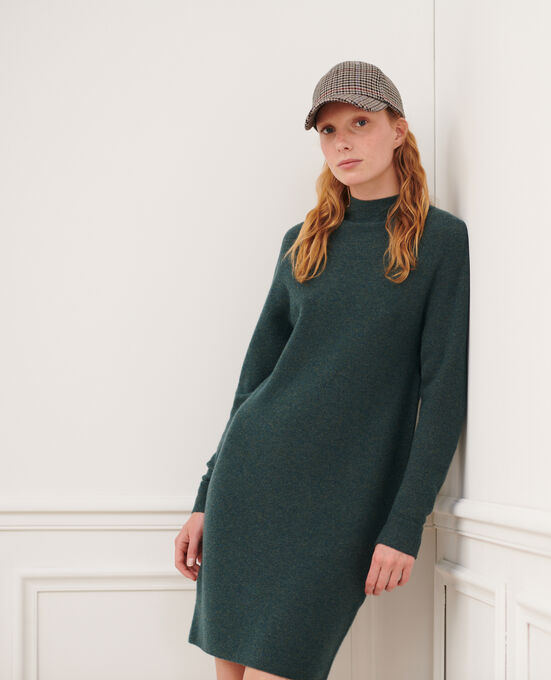 3D cashmere dress 8817 58 DARKGREEN
