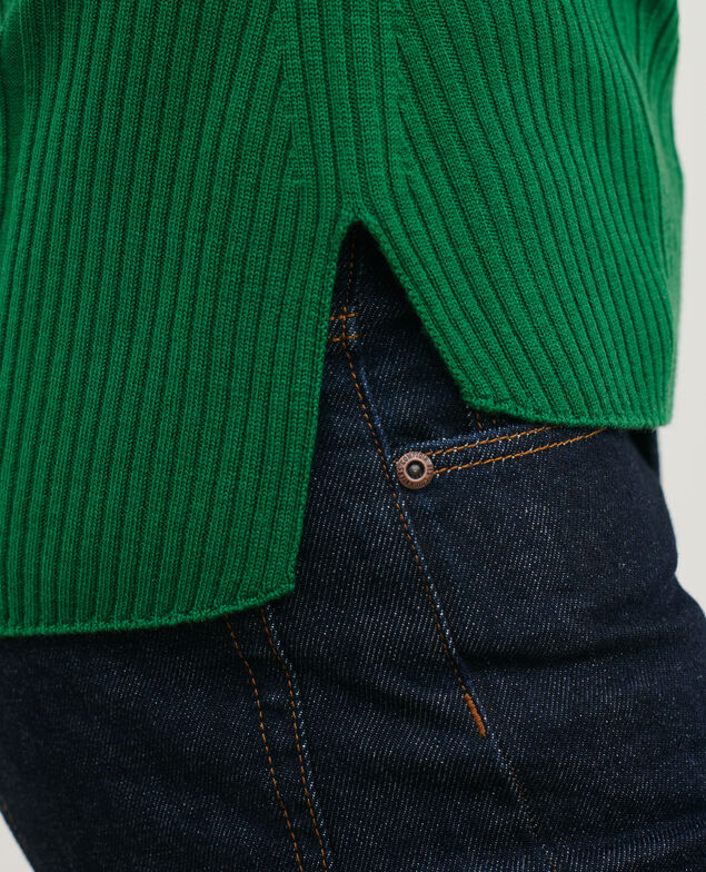 Merino wool tank top A541 bright green knit 3wju079w20