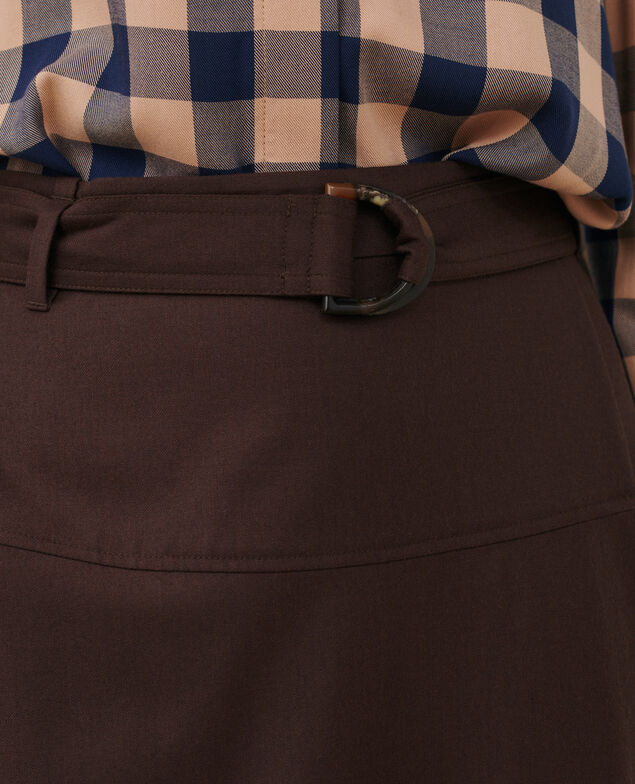 Wool wrap skirt 8809 38 darkbrown