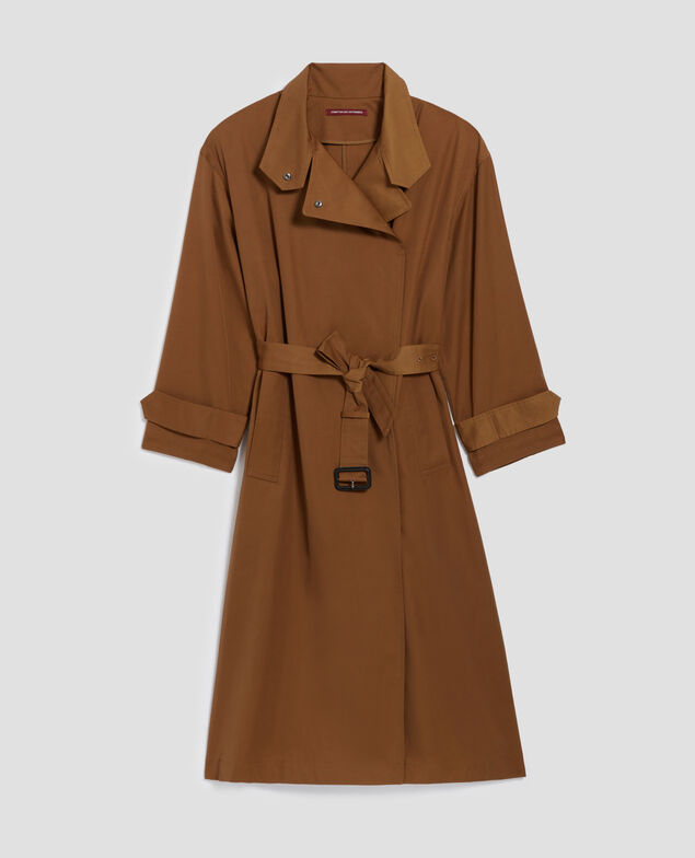 Oversize trench coat J340 brown