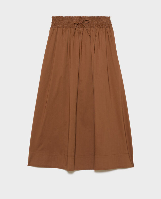 Maxi cotton skirt 35 brown