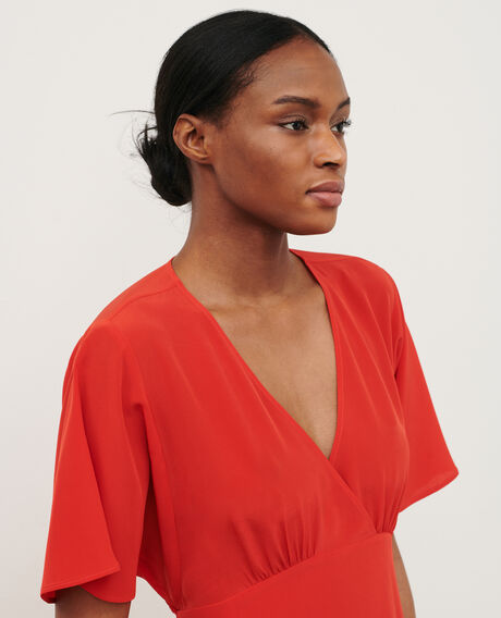 Silk midi dress 7024c 14 red 2sdr448s01