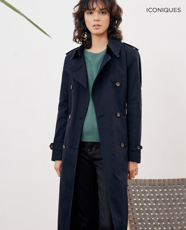 Iconic fit Trench coat Navy