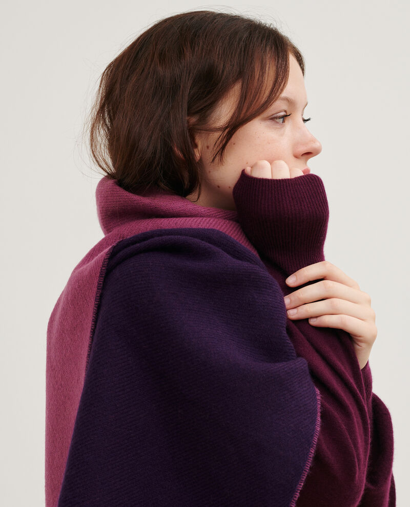 Reversible wool scarf Potent purple Pautes