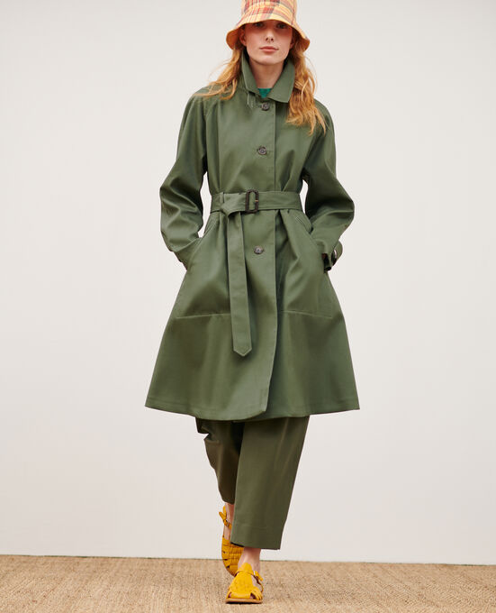 CATHERINE - Loose trench 0571 THYME GREEN