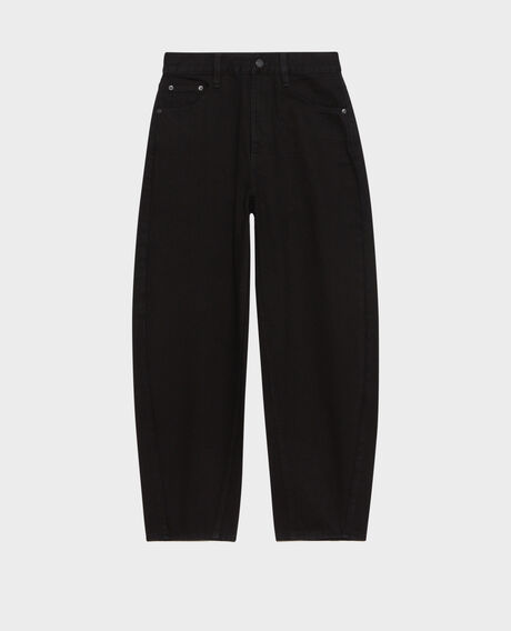 SYDONIE - BALLOON - Wide high-waisted 7/8 jeans Noir denim Palloono