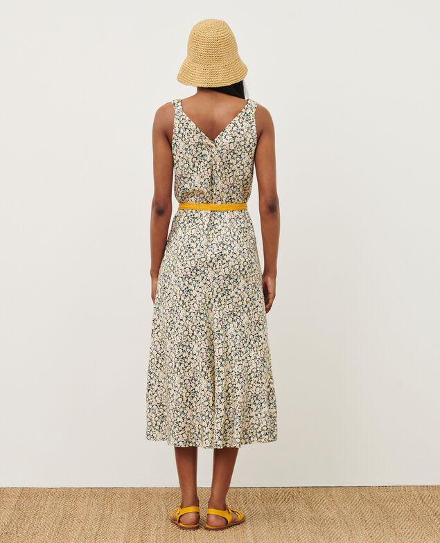 Printed maxi dress 7302c 119 print yellow