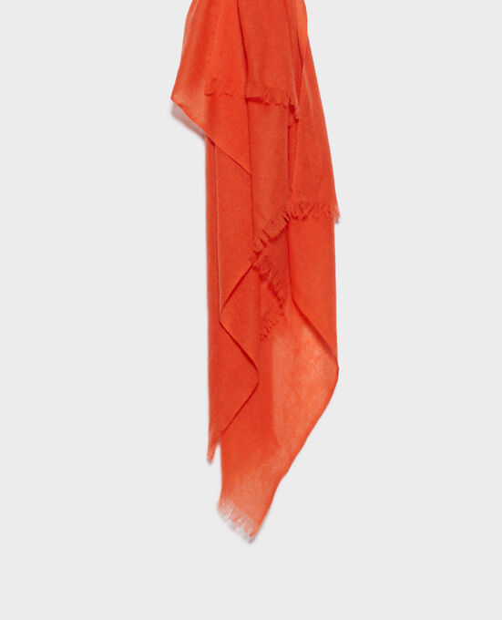 Cashmere scarf 0250 TIGER LILY ORANGE