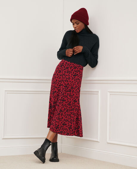 Printed maxi skirt 8807 17 red 2wsk285v10