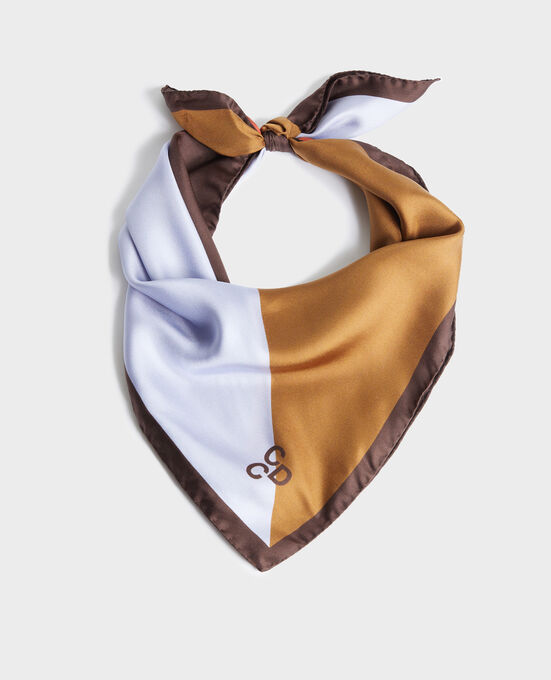 Square silk scarf BLUE HERON