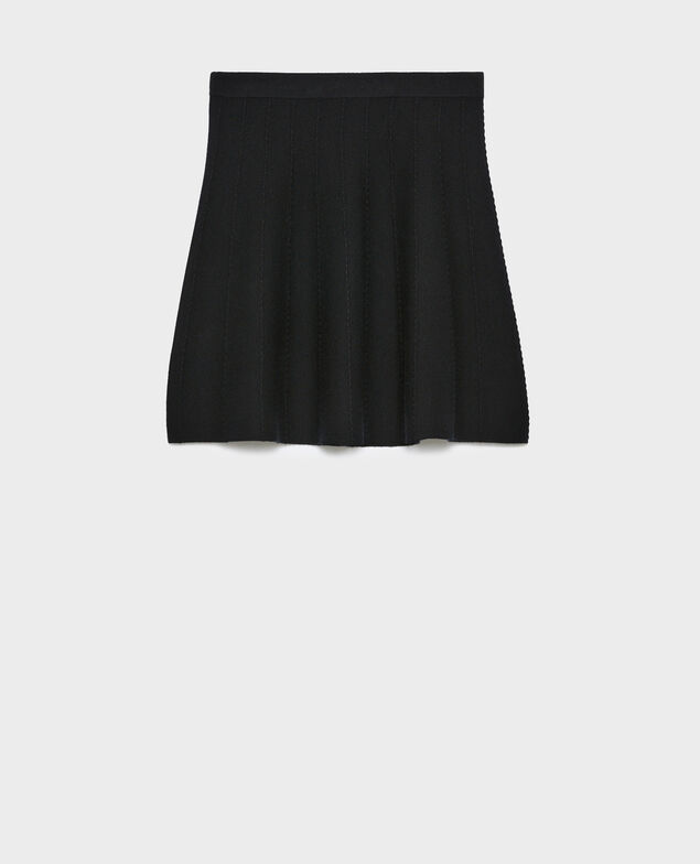 Merino wool mini skirt