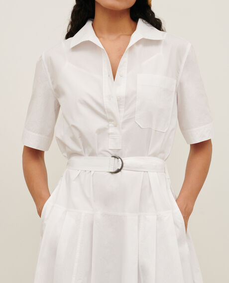 Cotton midi dress 0007 white 3sdr041c12