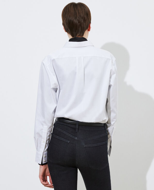 Supima cotton boyfriend shirt Brilliant white