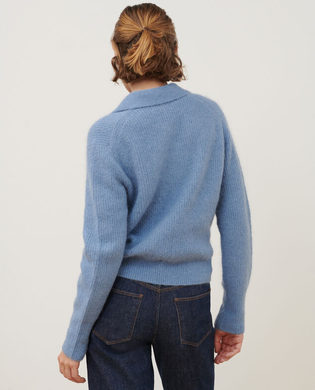 Alpaca blend polo neck jumper