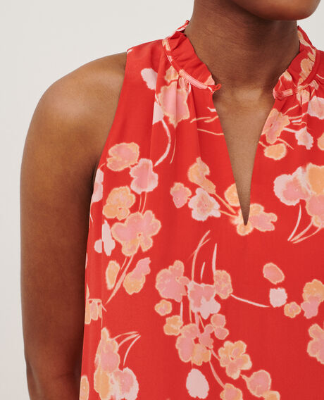 Silk dress 7300 print red 2sdr447s01
