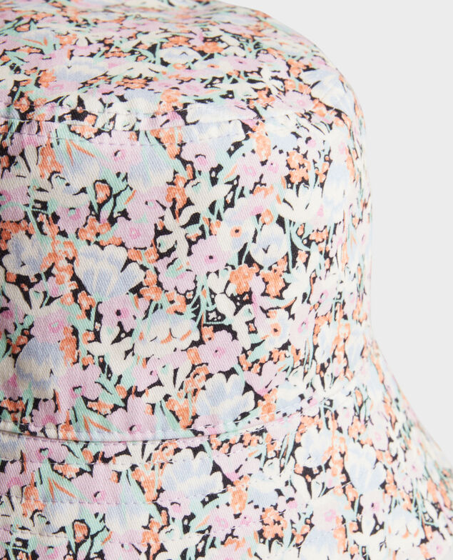 Reversible cotton bucket hat 0110 champs fleuris pink