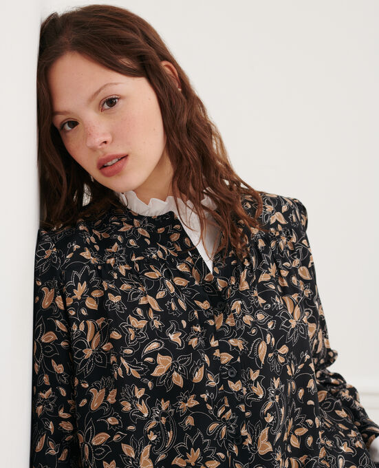 Printed shirt 8910 34 BROWN PRINT