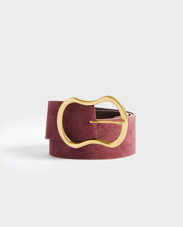 Wide suede belt