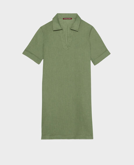 DAISY - Iconique linen dress 52 green 2sdr355f04