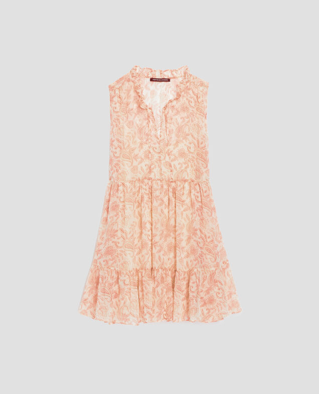 Silky sleeveless dress H300 cashmire beige