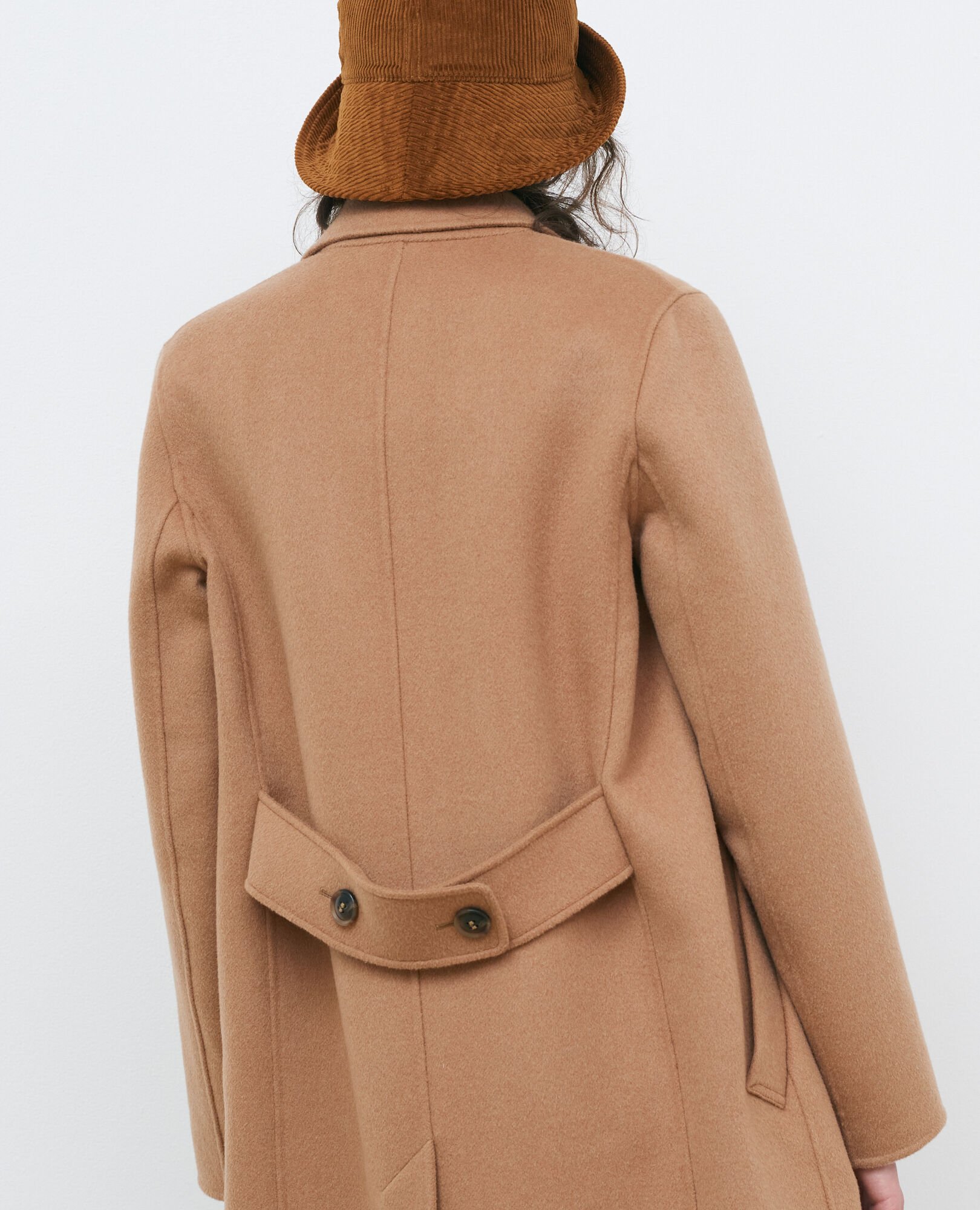  Double-sided wool and cashmere overcoat Latte Minard